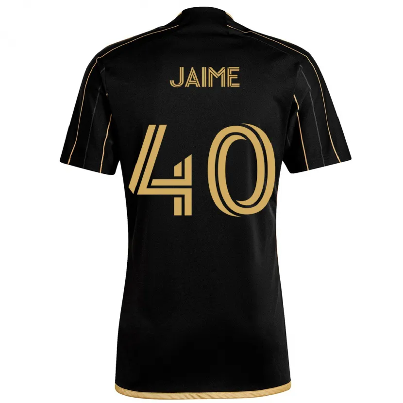 Danxen Niño Camiseta Christopher Jaime #40 Oro Negro 1ª Equipación 2024/25 La Camisa