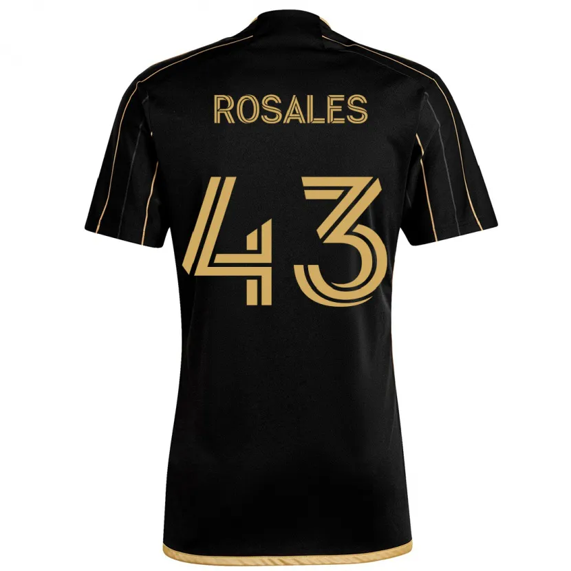 Danxen Niño Camiseta Diego Rosales #43 Oro Negro 1ª Equipación 2024/25 La Camisa