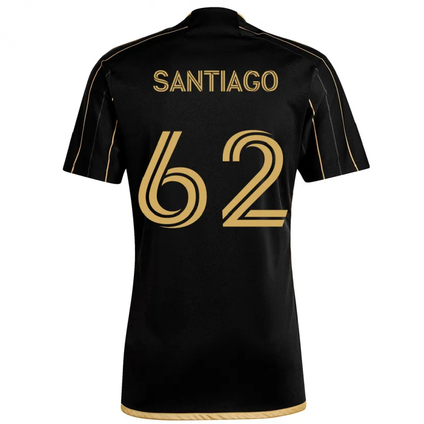 Danxen Niño Camiseta Joshua Santiago #62 Oro Negro 1ª Equipación 2024/25 La Camisa