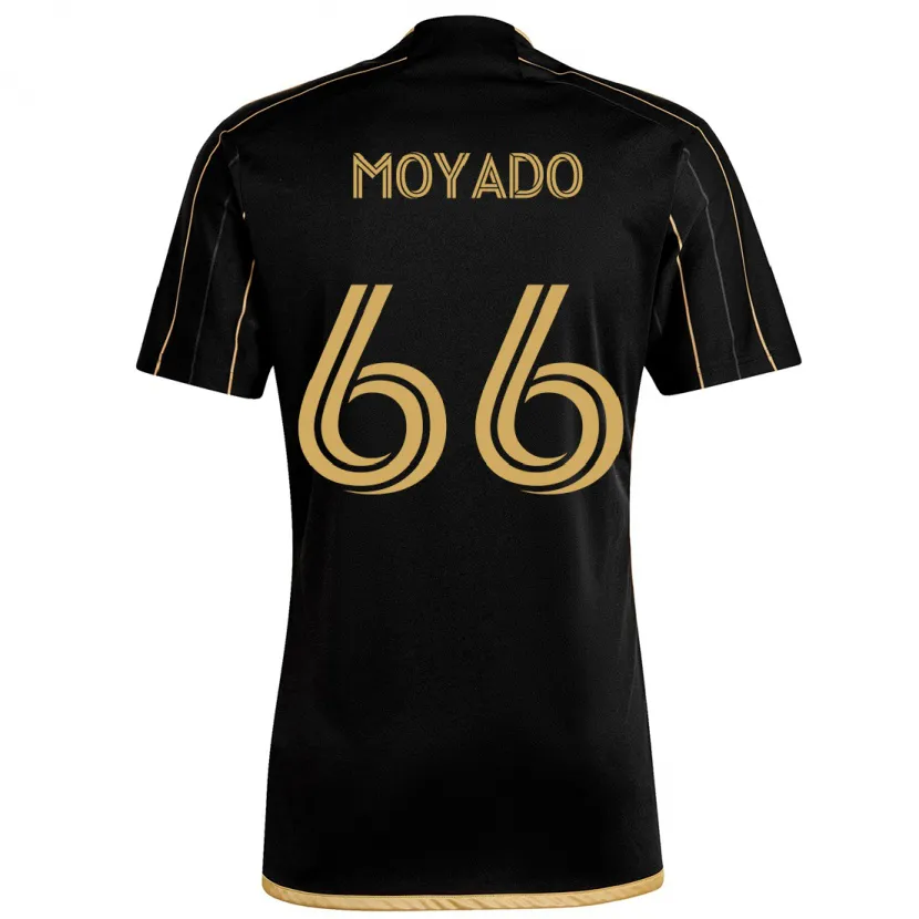 Danxen Niño Camiseta Bryan Moyado #66 Oro Negro 1ª Equipación 2024/25 La Camisa