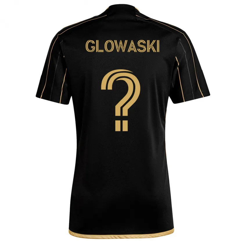 Danxen Niño Camiseta Dylan Glowaski #0 Oro Negro 1ª Equipación 2024/25 La Camisa