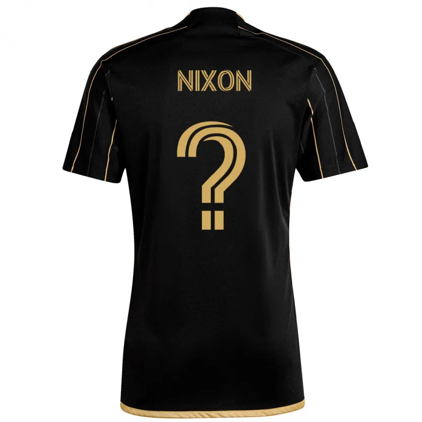 Danxen Niño Camiseta Shakir Nixon #0 Oro Negro 1ª Equipación 2024/25 La Camisa