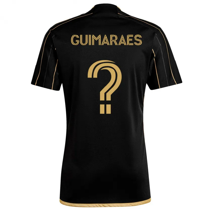 Danxen Niño Camiseta Pedro Guimaraes #0 Oro Negro 1ª Equipación 2024/25 La Camisa