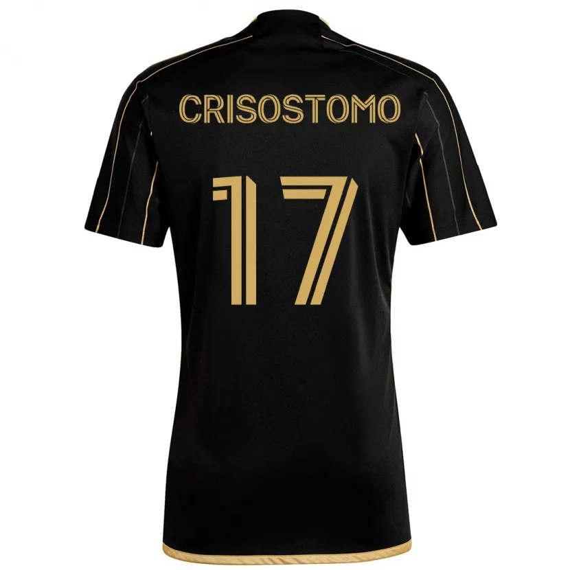 Danxen Niño Camiseta Danny Crisostomo #17 Oro Negro 1ª Equipación 2024/25 La Camisa