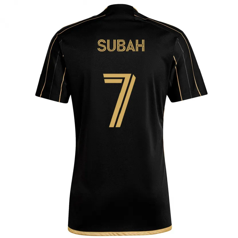 Danxen Niño Camiseta Yekeson Subah #7 Oro Negro 1ª Equipación 2024/25 La Camisa