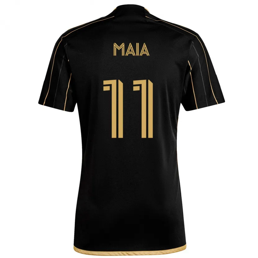 Danxen Niño Camiseta Matheus Maia #11 Oro Negro 1ª Equipación 2024/25 La Camisa