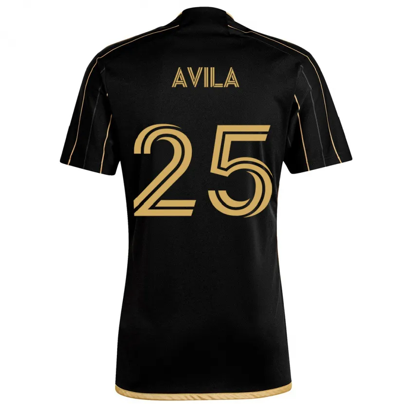 Danxen Niño Camiseta Armando Avila #25 Oro Negro 1ª Equipación 2024/25 La Camisa