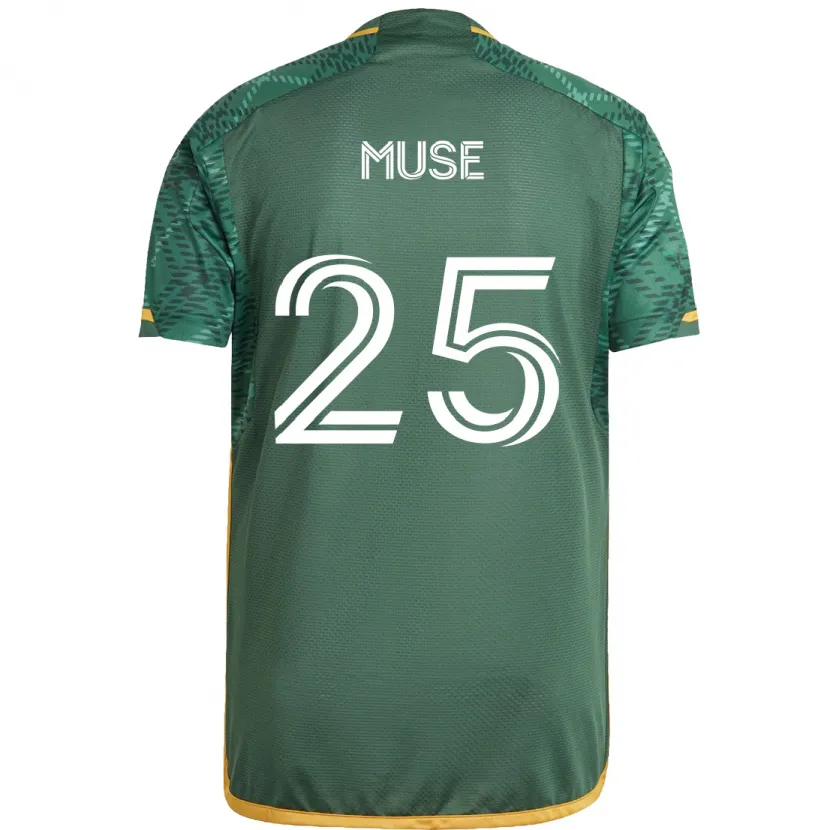 Danxen Niño Camiseta Trey Muse #25 Verde Naranja 1ª Equipación 2024/25 La Camisa