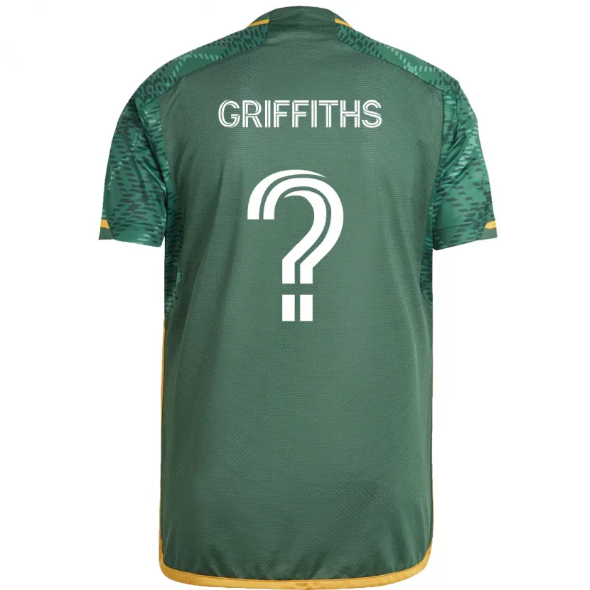 Danxen Niño Camiseta Reo Griffiths #0 Verde Naranja 1ª Equipación 2024/25 La Camisa