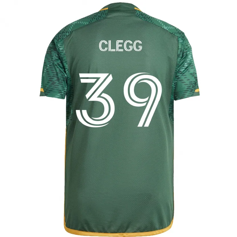 Danxen Niño Camiseta Tyler Clegg #39 Verde Naranja 1ª Equipación 2024/25 La Camisa