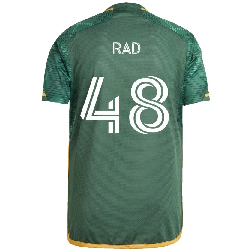 Danxen Niño Camiseta Kaveh Rad #48 Verde Naranja 1ª Equipación 2024/25 La Camisa