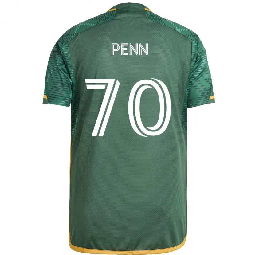 Danxen Niño Camiseta Josh Penn #70 Verde Naranja 1ª Equipación 2024/25 La Camisa