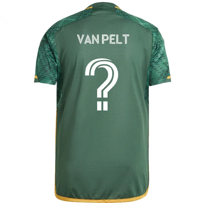 Danxen Niño Camiseta Kennan Van Pelt #0 Verde Naranja 1ª Equipación 2024/25 La Camisa