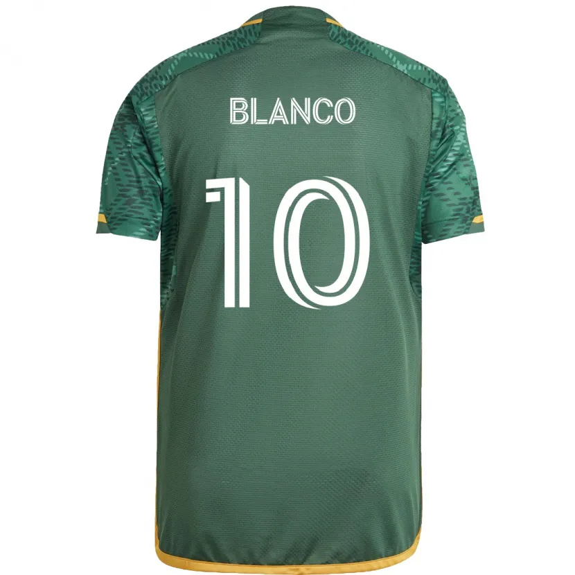 Danxen Niño Camiseta Sebastián Blanco #10 Verde Naranja 1ª Equipación 2024/25 La Camisa