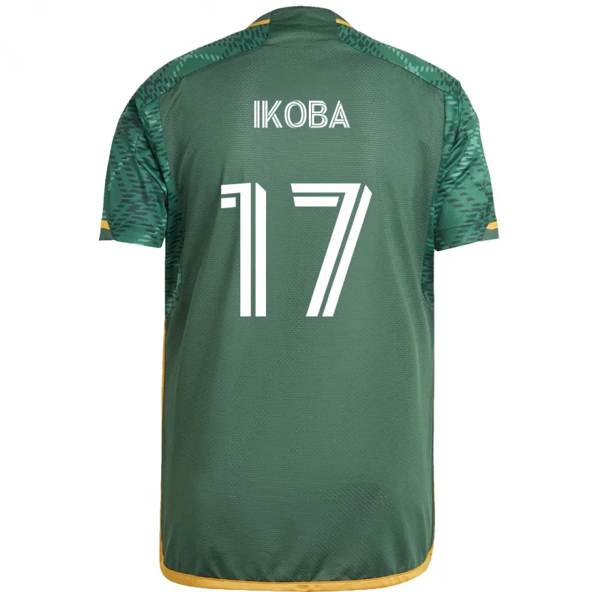 Danxen Niño Camiseta Tega Ikoba #17 Verde Naranja 1ª Equipación 2024/25 La Camisa