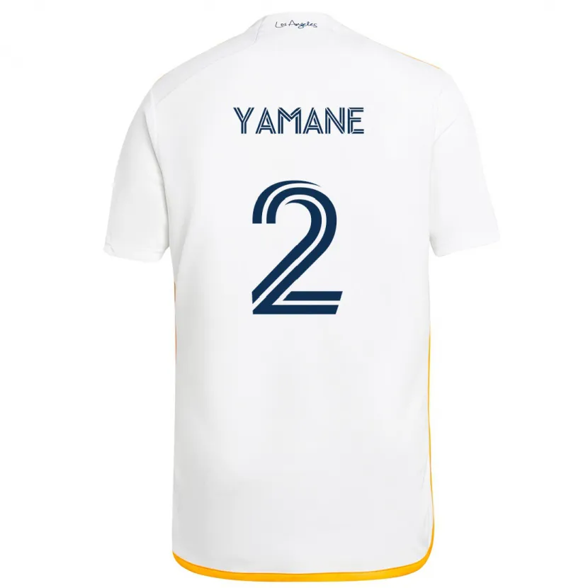 Danxen Niño Camiseta Miki Yamane #2 Blanco Amarillo 1ª Equipación 2024/25 La Camisa