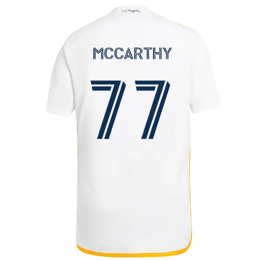 Danxen Niño Camiseta John Mccarthy #77 Blanco Amarillo 1ª Equipación 2024/25 La Camisa