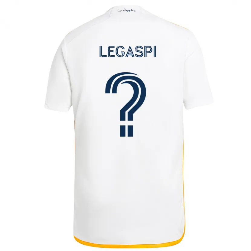 Danxen Niño Camiseta Allan Legaspi #0 Blanco Amarillo 1ª Equipación 2024/25 La Camisa