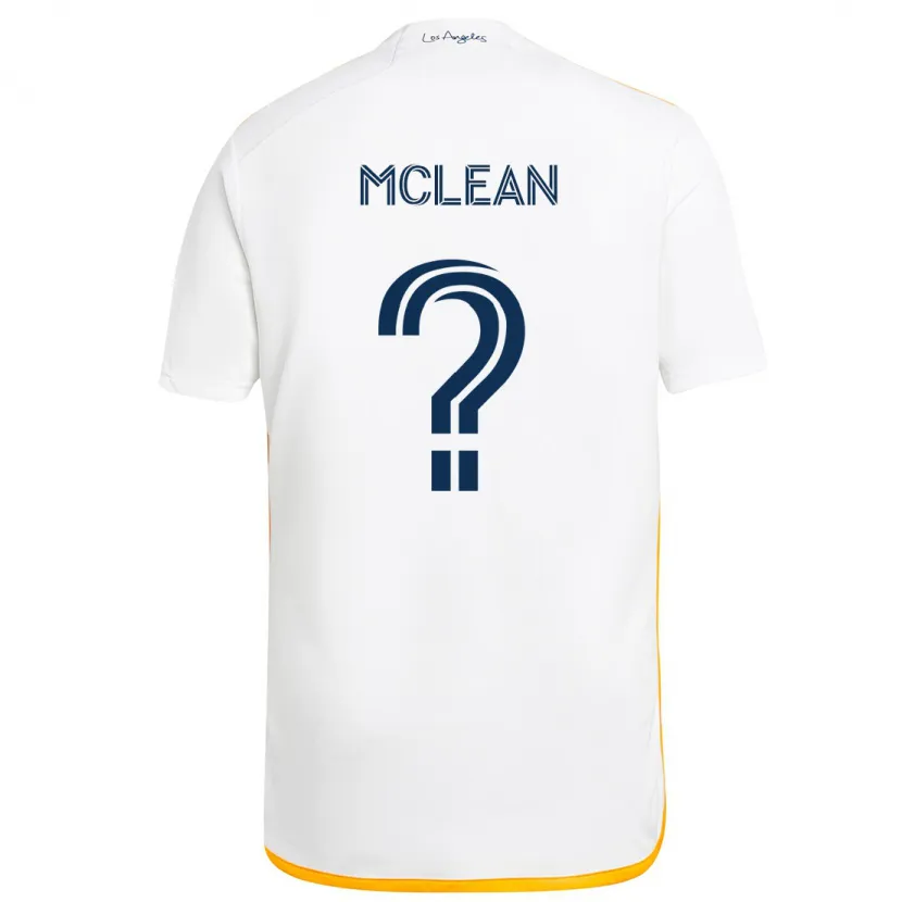 Danxen Niño Camiseta Mateo Mclean #0 Blanco Amarillo 1ª Equipación 2024/25 La Camisa