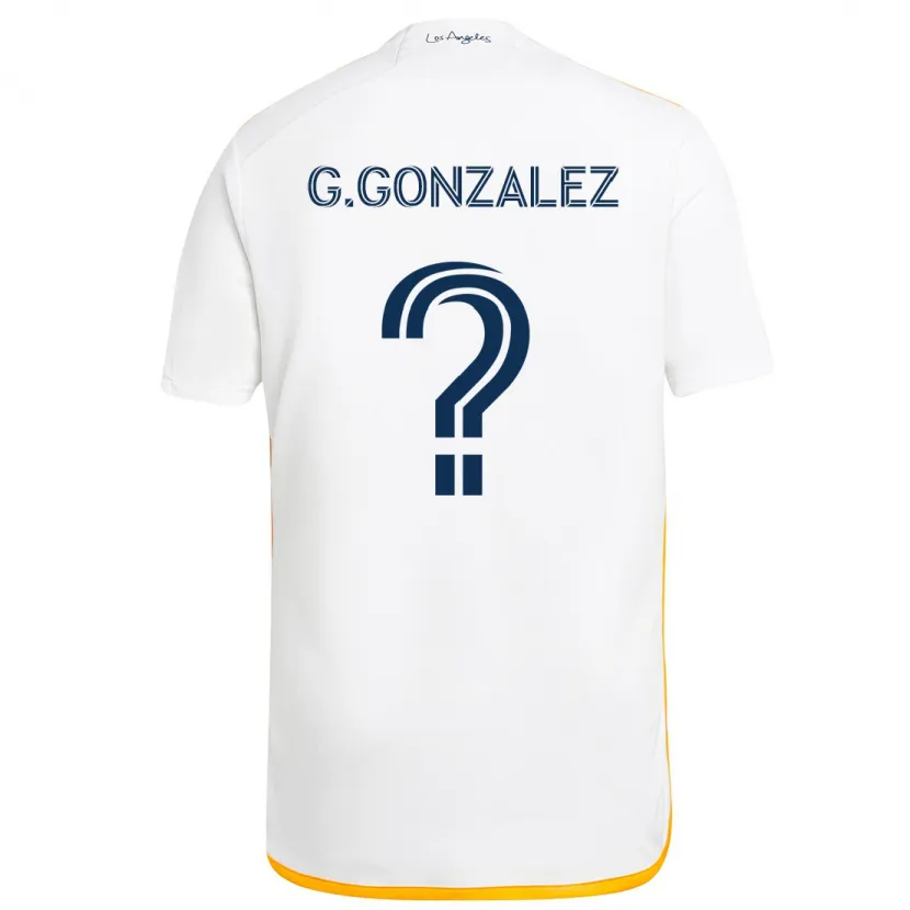 Danxen Niño Camiseta Gustavo Gonzalez #0 Blanco Amarillo 1ª Equipación 2024/25 La Camisa