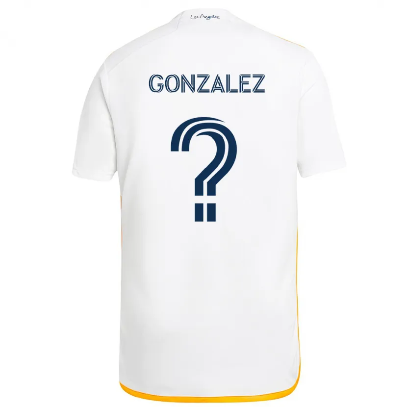 Danxen Niño Camiseta Miguel Gonzalez #0 Blanco Amarillo 1ª Equipación 2024/25 La Camisa