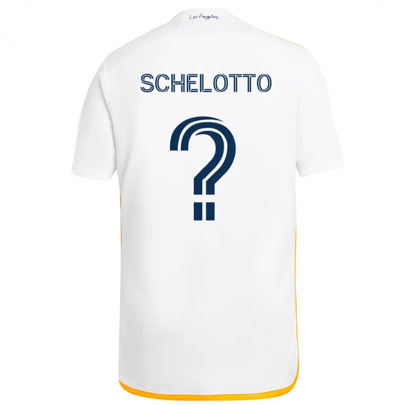 Danxen Niño Camiseta Nicolas Barros Schelotto #0 Blanco Amarillo 1ª Equipación 2024/25 La Camisa