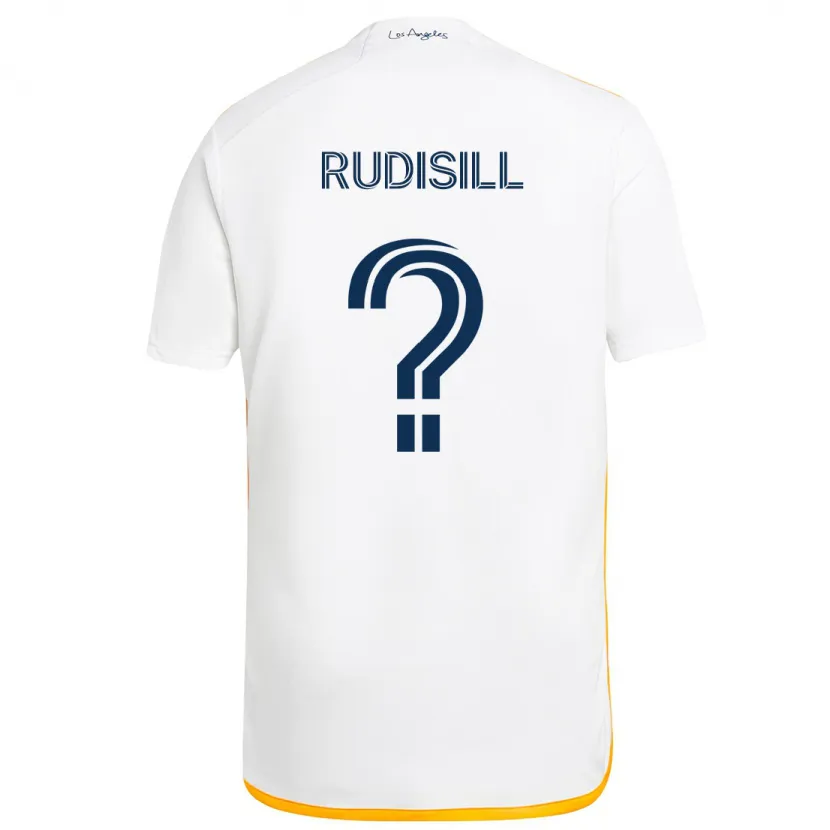 Danxen Niño Camiseta Paulo Rudisill #0 Blanco Amarillo 1ª Equipación 2024/25 La Camisa