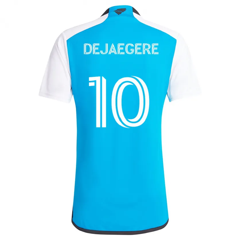 Danxen Niño Camiseta Brecht Dejaegere #10 Azul Blanco 1ª Equipación 2024/25 La Camisa