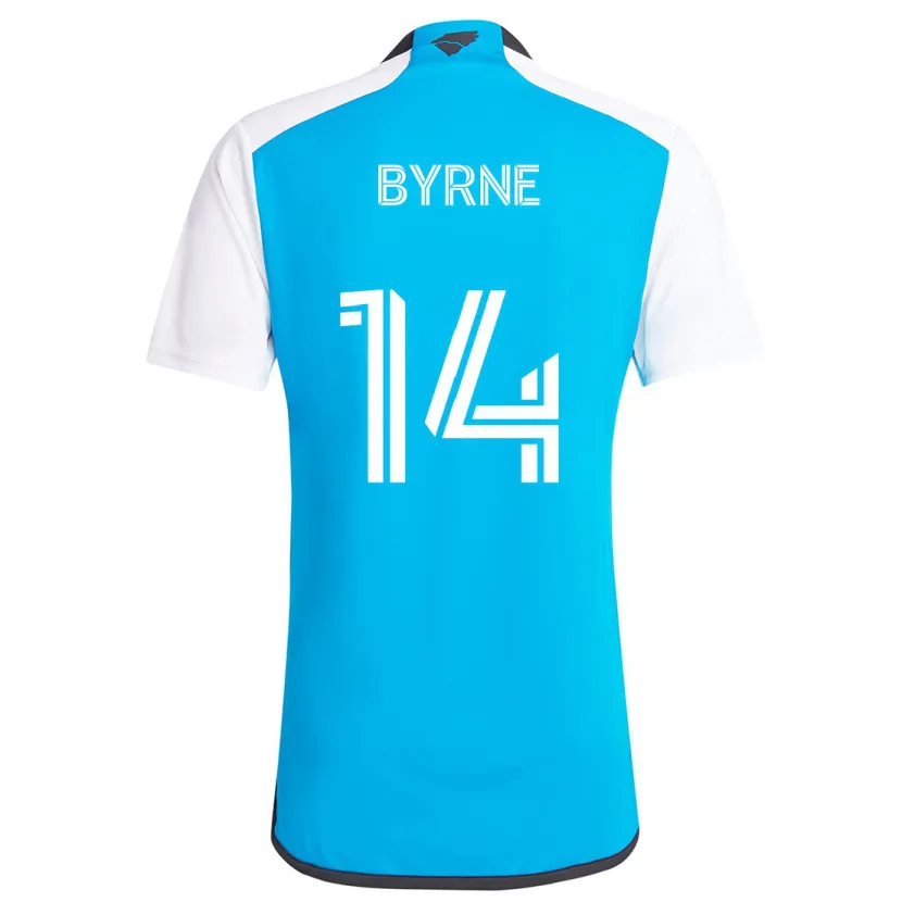 Danxen Niño Camiseta Nathan Byrne #14 Azul Blanco 1ª Equipación 2024/25 La Camisa