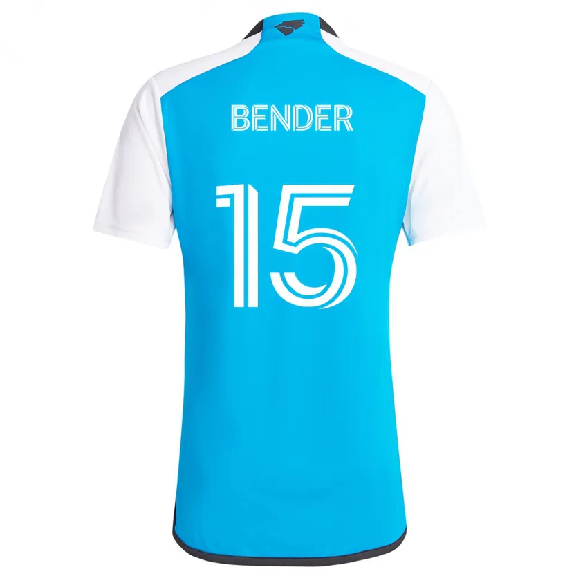 Danxen Niño Camiseta Ben Bender #15 Azul Blanco 1ª Equipación 2024/25 La Camisa