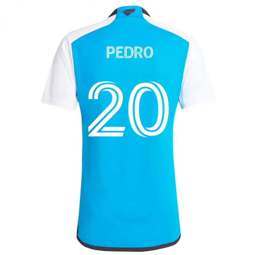 Danxen Niño Camiseta João Pedro #20 Azul Blanco 1ª Equipación 2024/25 La Camisa