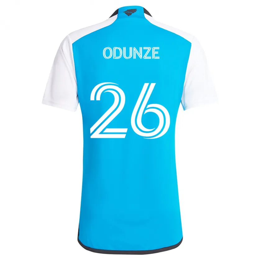 Danxen Niño Camiseta Chituru Odunze #26 Azul Blanco 1ª Equipación 2024/25 La Camisa