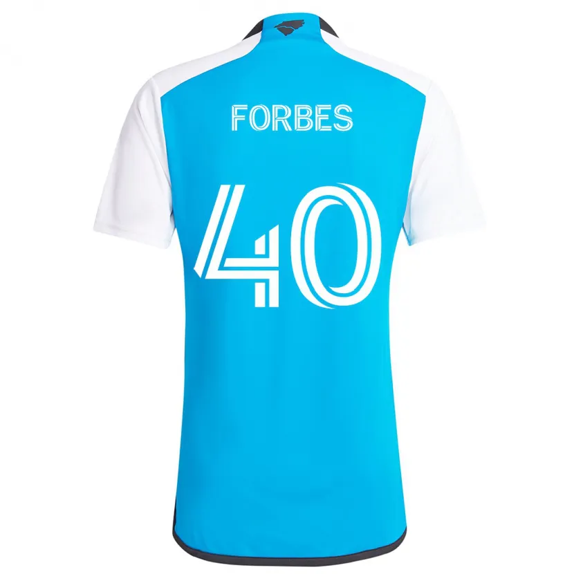 Danxen Niño Camiseta Jahlane Forbes #40 Azul Blanco 1ª Equipación 2024/25 La Camisa