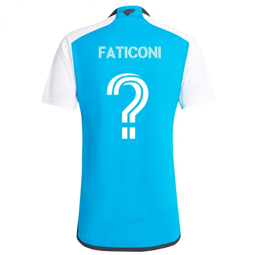 Danxen Niño Camiseta Trey Faticoni #0 Azul Blanco 1ª Equipación 2024/25 La Camisa