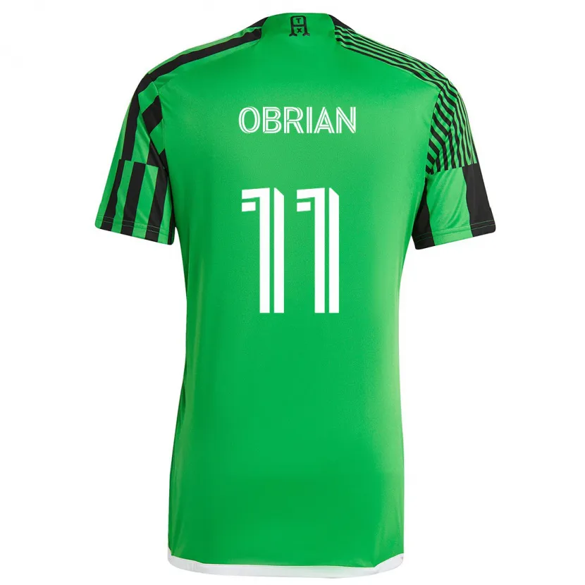 Danxen Niño Camiseta Jáder Obrian #11 Verde Negro 1ª Equipación 2024/25 La Camisa