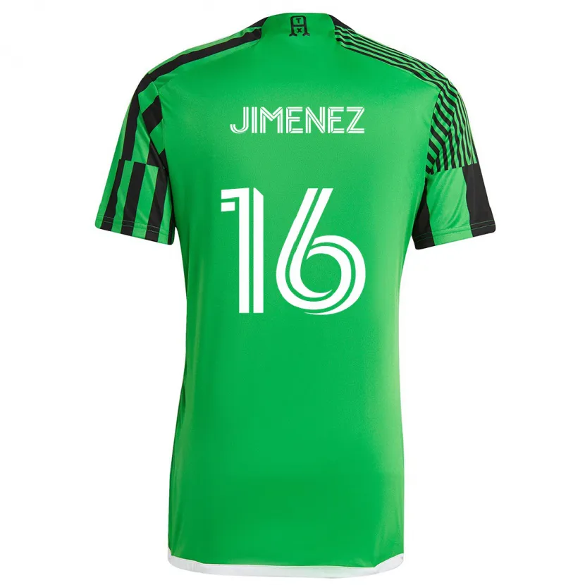 Danxen Niño Camiseta Héctor Jiménez #16 Verde Negro 1ª Equipación 2024/25 La Camisa