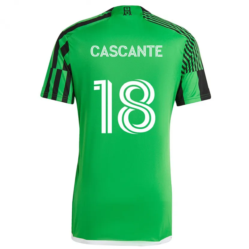 Danxen Niño Camiseta Julio Cascante #18 Verde Negro 1ª Equipación 2024/25 La Camisa