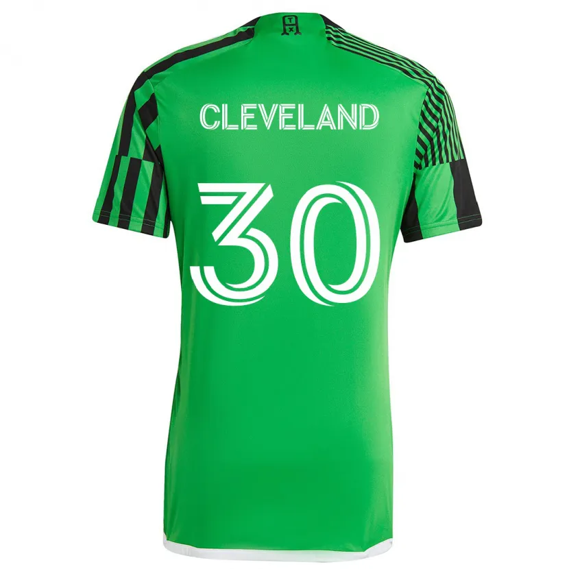 Danxen Niño Camiseta Stefan Cleveland #30 Verde Negro 1ª Equipación 2024/25 La Camisa