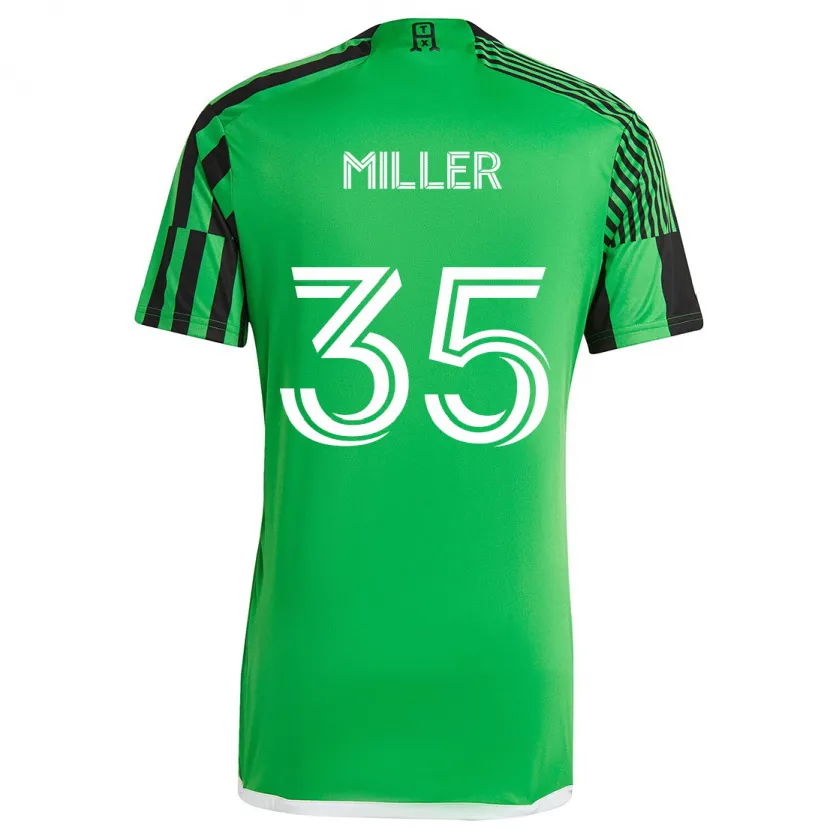 Danxen Niño Camiseta Mason Miller #35 Verde Negro 1ª Equipación 2024/25 La Camisa