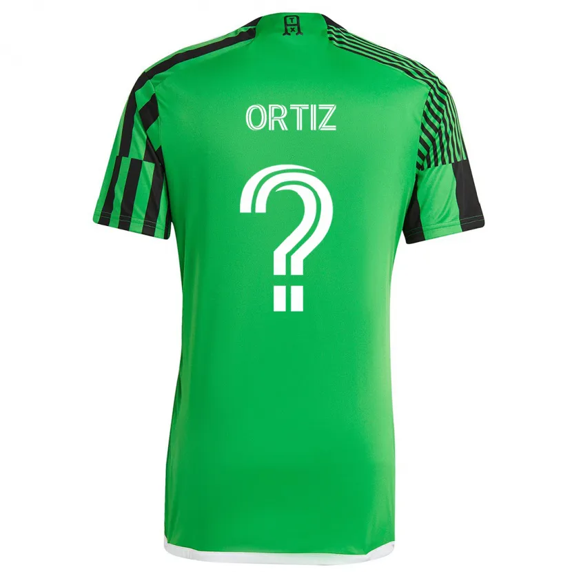 Danxen Niño Camiseta Viggo Ortiz #0 Verde Negro 1ª Equipación 2024/25 La Camisa