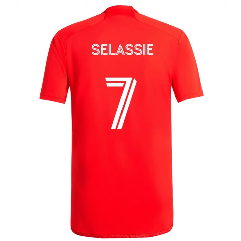 Danxen Niño Camiseta Maren Haile-Selassie #7 Rojo Blanco 1ª Equipación 2024/25 La Camisa