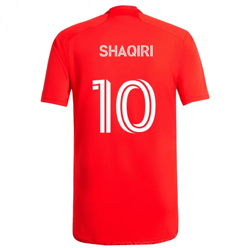 Danxen Niño Camiseta Xherdan Shaqiri #10 Rojo Blanco 1ª Equipación 2024/25 La Camisa