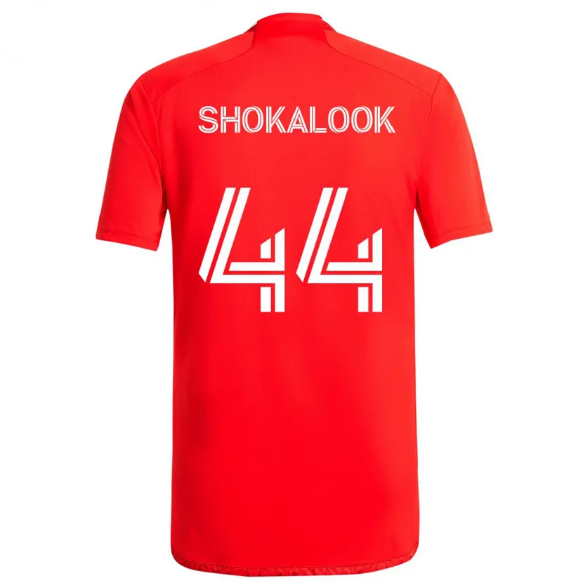 Danxen Niño Camiseta Jason Shokalook #44 Rojo Blanco 1ª Equipación 2024/25 La Camisa