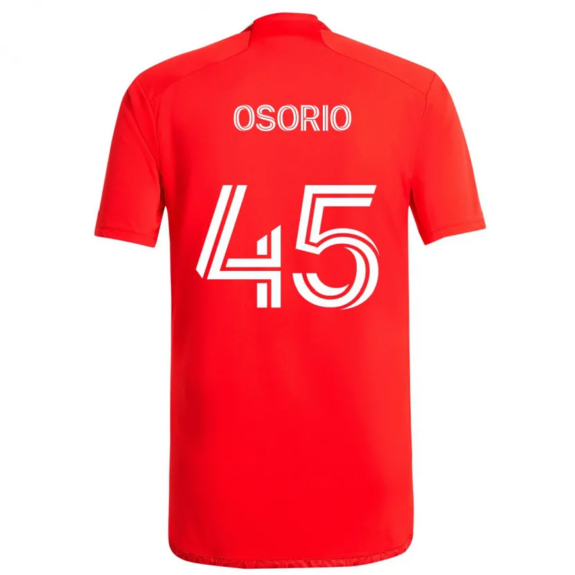 Danxen Niño Camiseta Harold Osorio #45 Rojo Blanco 1ª Equipación 2024/25 La Camisa