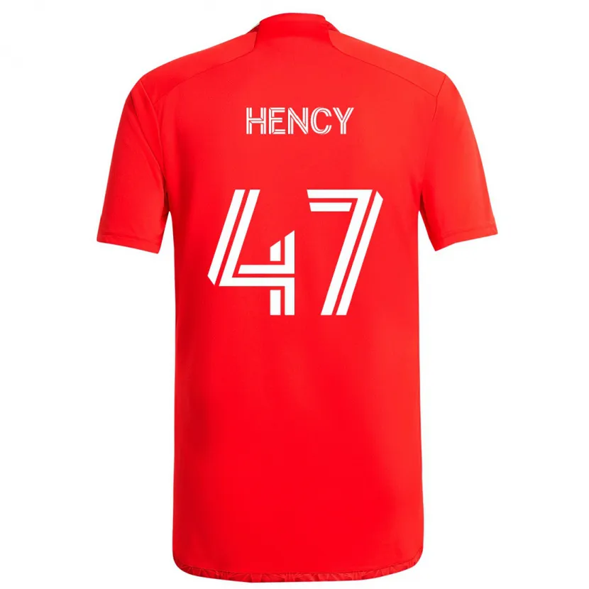 Danxen Niño Camiseta Billy Hency #47 Rojo Blanco 1ª Equipación 2024/25 La Camisa