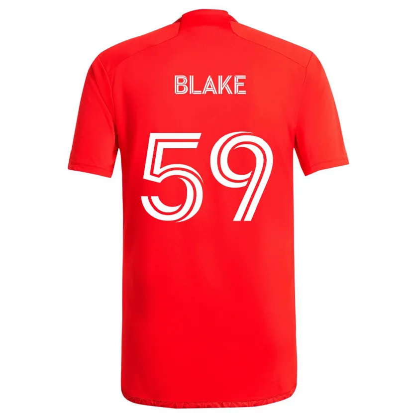 Danxen Niño Camiseta Romain Blake #59 Rojo Blanco 1ª Equipación 2024/25 La Camisa