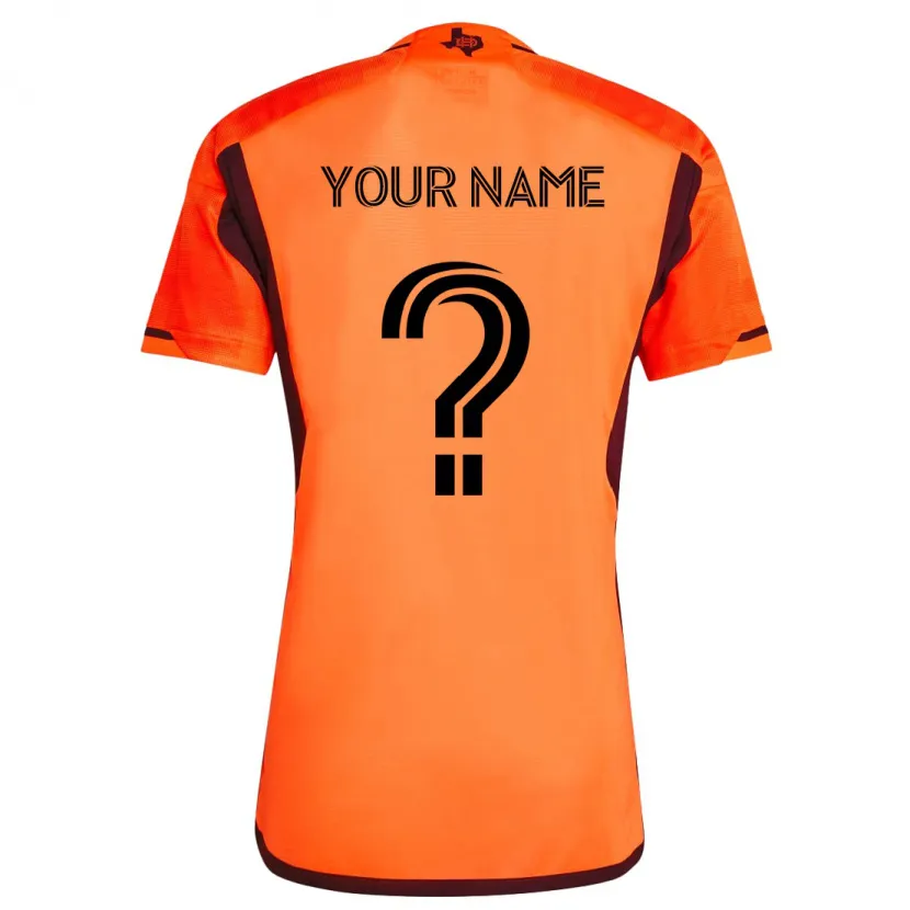 Danxen Niño Camiseta Su Nombre #0 Naranja Negro 1ª Equipación 2024/25 La Camisa