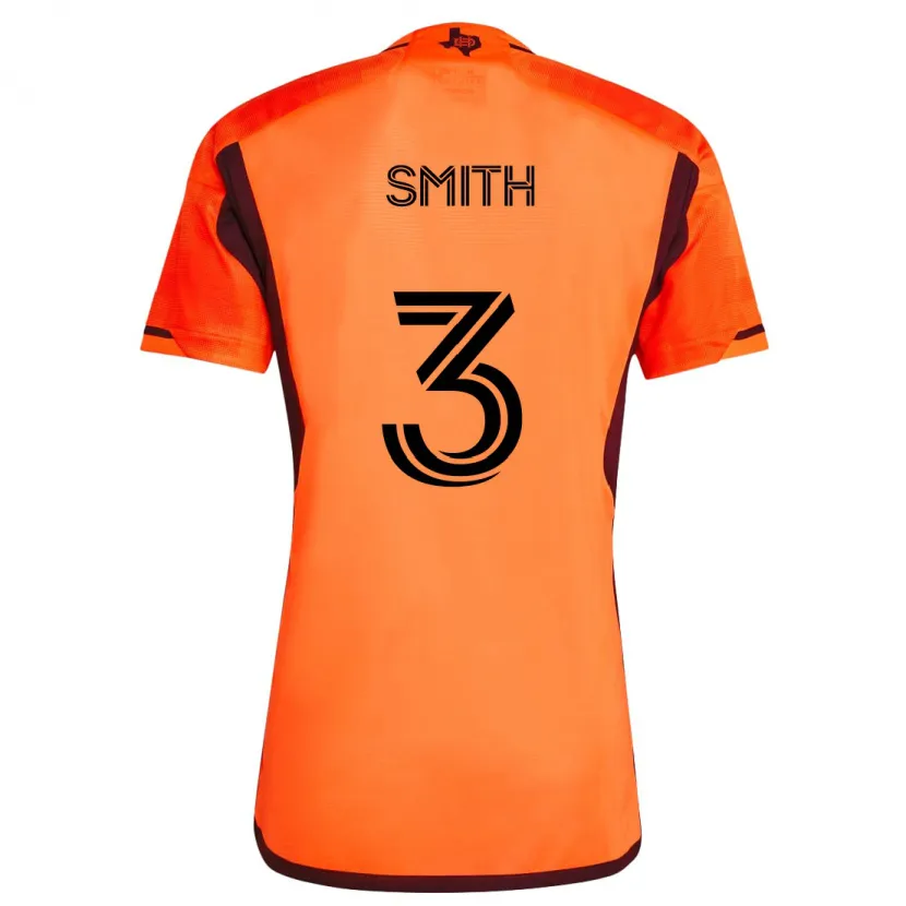 Danxen Niño Camiseta Brad Smith #3 Naranja Negro 1ª Equipación 2024/25 La Camisa