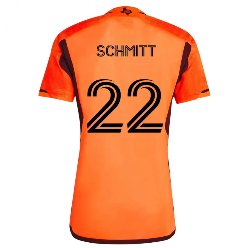 Danxen Niño Camiseta Tate Schmitt #22 Naranja Negro 1ª Equipación 2024/25 La Camisa