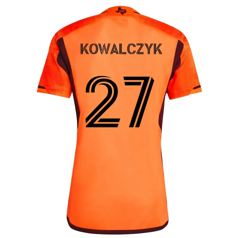 Danxen Niño Camiseta Sebastian Kowalczyk #27 Naranja Negro 1ª Equipación 2024/25 La Camisa